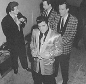Elvis Presley picture with performers backstage