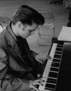 Elvis Presley pictures of him playing piano