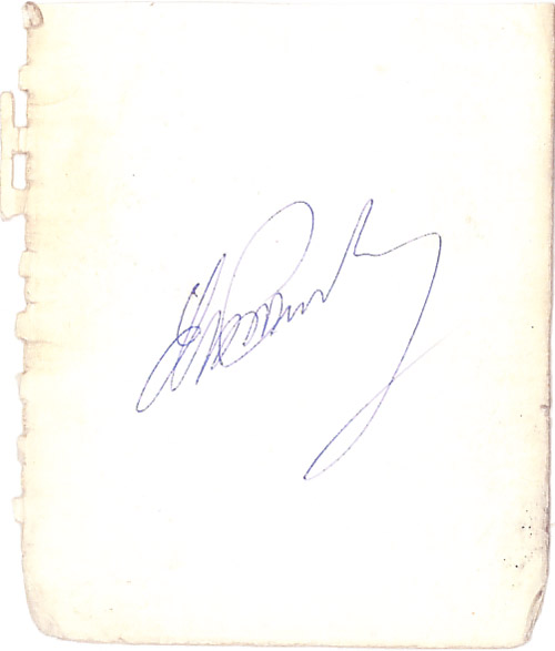 elvis presley autograph