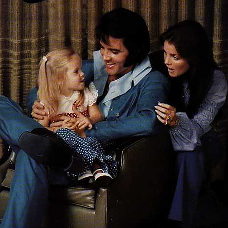 Elvis Presley pictures with Priscilla and Lisa Marie
