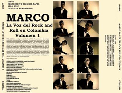BACK CD   MARCO THE FIRST ROCKABILLY SINGER IN COLOMBIA 